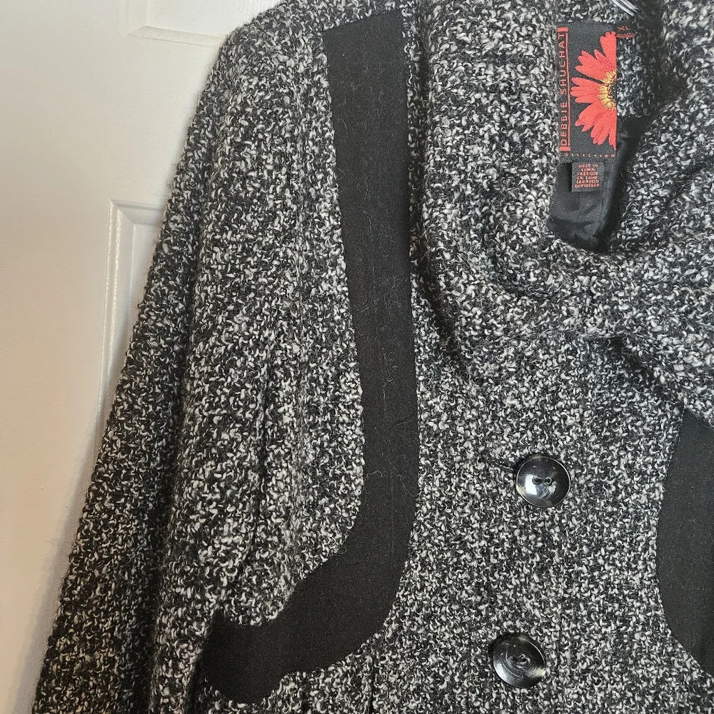 DEBBIE SHUCHAT COLLECTION WOMEN  CHARMING MID LONG TWEED COAT SIZE XL - Picture 13 of 16